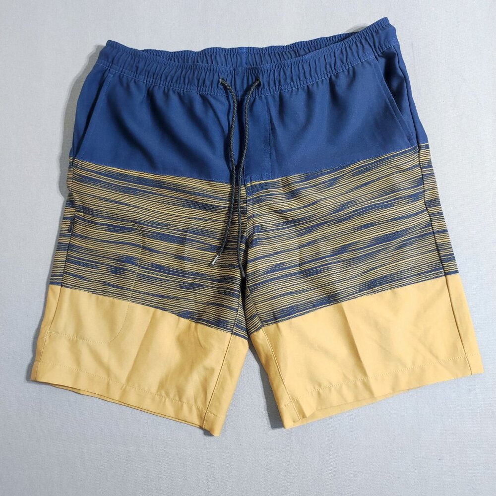 Tony Hawk board shorts men's size 34 navy blue and gold colour summer swim wear